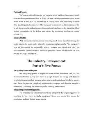 Eni SpA Case Analysis | DOCX
