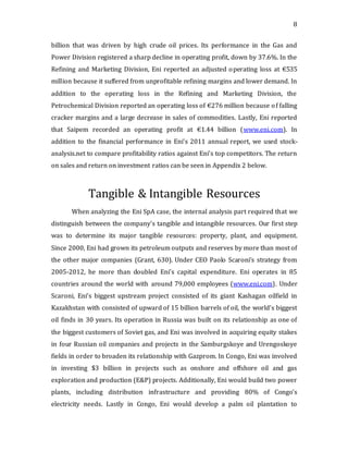 Eni SpA Case Analysis | DOCX