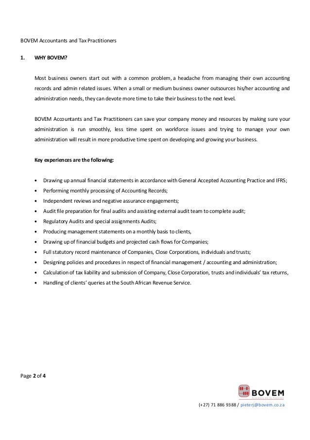 accounting proposal templates