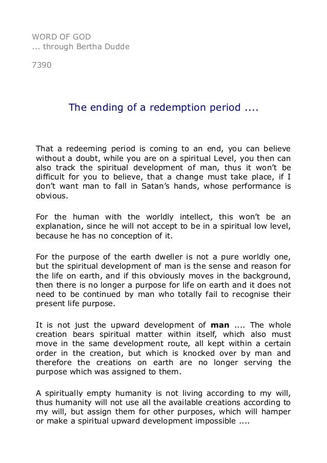 7390 The Ending Of A Redemption Period
