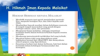 Iman kepada malaikat Allah dan Tugasnya, Jibril mikaik izril izrafil ...