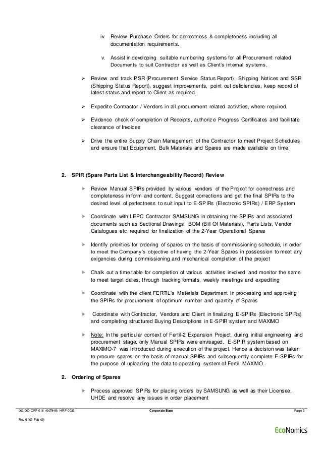 Spare Parts List And Interchangeability Record Template Reviewmotors.co