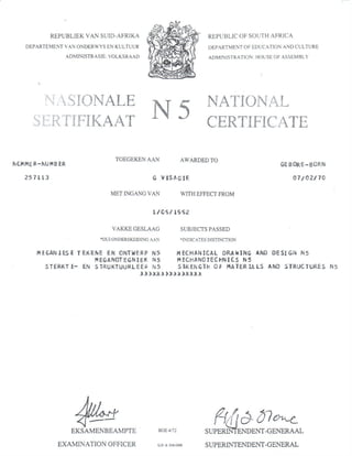 9. N5 National Certificate