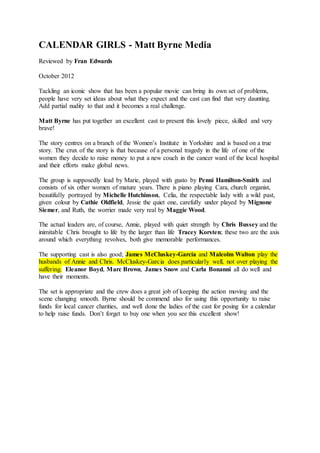 CALENDAR GIRLS | PDF CALENDAR GIRLS | PDF