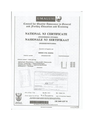 GC Masingi documents | PDF