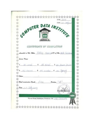 computer Certificat