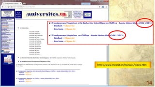 Mohamed Louadi, PhD – ISG-Tunis (mlouadi@louadi.com)
14
http://www.mesrst.tn/francais/index.htm
 