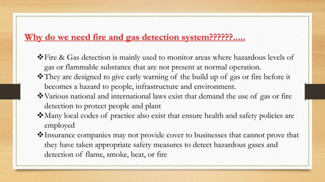 fire & gas detection system | PPTX | Indoor Environmental Quality ...