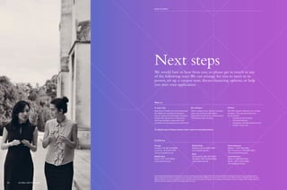 Next steps
We would love to hear from you, so please get in touch in any
of the following ways.We can arrange for you to meet us in
person, set up a campus tour, discuss financing options, or help
you start your application.
In your city
Stop by our booth at a local education
fair. Meet our enrollment advisors
one-on-one at an Information Session.
Speak with alumni at a networking
evening. Sample a class with Hult
professors at an Experience Hult event.
Hult International Business School, Inc. is a non-profit corporation organized in the Commonwealth of Massachusetts and accredited by the
New England Association of Schools and Colleges. Hult International Business School, Inc. reserves the right to make changes in the courses
offered, specific course availability, prices, requirements for graduation, tuition fees, and accommodation. Such changes, when made, become
effective for all students and can change without notice.
On campus
Take a campus tour, attend a sample
class, and connect with fellow
applicants at one of our informal and
informative open houses.
Online
We offer regular webinars on a range
of topics. You can also find us on
social media:
—— Facebook.com/hultibs
—— Hult.edu/linkedin
—— Instagram: @hultbusinessschool
—— Twitter: @hult_biz
Europe	
London +44 207 341 8555
Lucerne + 41 41 417 4575
info.europe@hult.edu
Middle East	
Dubai +971 4 427 5800
info.mea@hult.edu
South Asia
Mumbai +91 22 4266 4491
info.india@hult.edu
Asia	
Hong Kong +852 2111 2399
Shanghai +86 21 6133 6588
info.asia@hult.edu
North America
Boston + 1 617 746 1990
San Francisco +1 415 869 2900
info.northam@hult.edu
Latin America
Miami +1 305 648 9746
Brazil +55 11 2122 9066
info.latam@hult.edu
To attend any of these events, learn more at hult.edu/events.
Meet us
Contact us
HOW TO APPLY
90 GLOBAL ONE-YEAR MBA
 