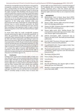 Human Rights in India A Brief Study | PDF