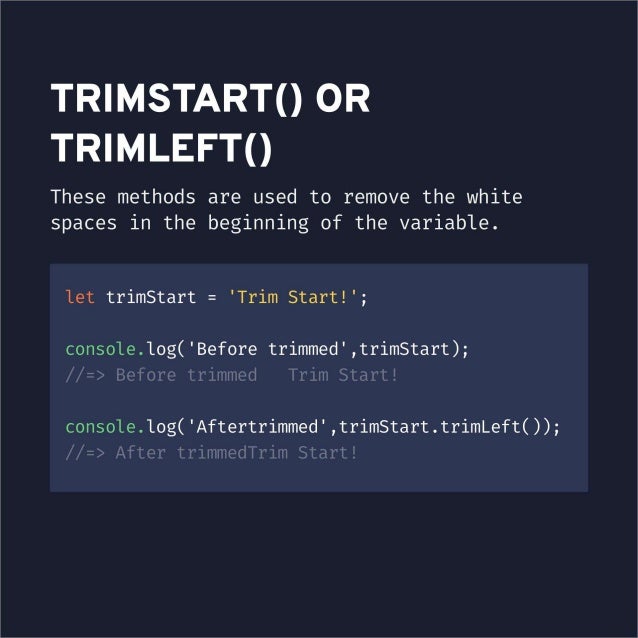 Different ways to trim variables in JavaScript