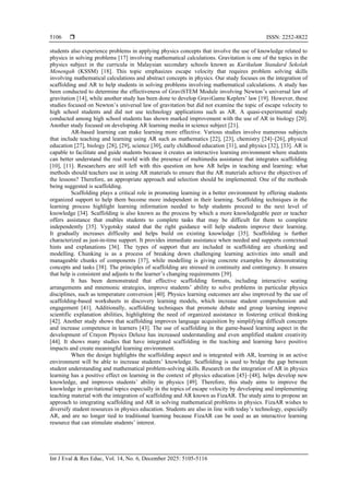 The integration of scaffolding and augmented reality in physics ...