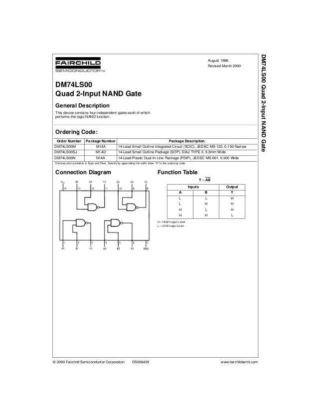 Datasheet for Ic 7400