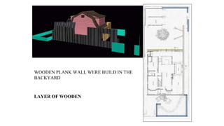 WOODEN PLANK WALL WERE BUILD IN THE
BACKYARD
LAYER OF WOODEN
 