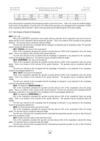 Pilot Study for Validity and Reliability of an Aptitude Test | PDF
