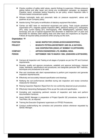 INSPECTION COORDINATOR | DOC