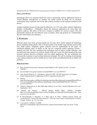 MALWARE DETECTION TECHNIQUES FOR MOBILE DEVICES | PDF