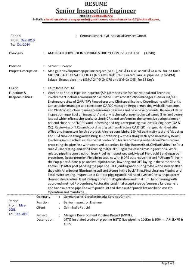 welding engineer resume