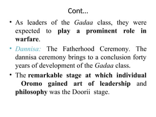 Gaedaa System Comprehensive Overview of the Oromo Gadaa System: Cultural, Political ...