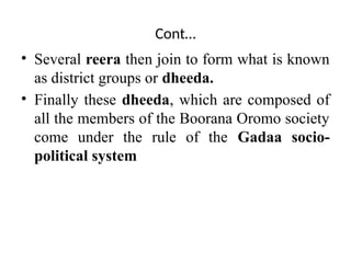 Gaedaa System Comprehensive Overview of the Oromo Gadaa System: Cultural, Political ...