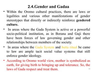 Gaedaa System Comprehensive Overview of the Oromo Gadaa System: Cultural, Political ...