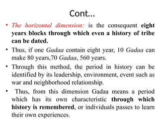 Gaedaa System Comprehensive Overview of the Oromo Gadaa System: Cultural, Political ...