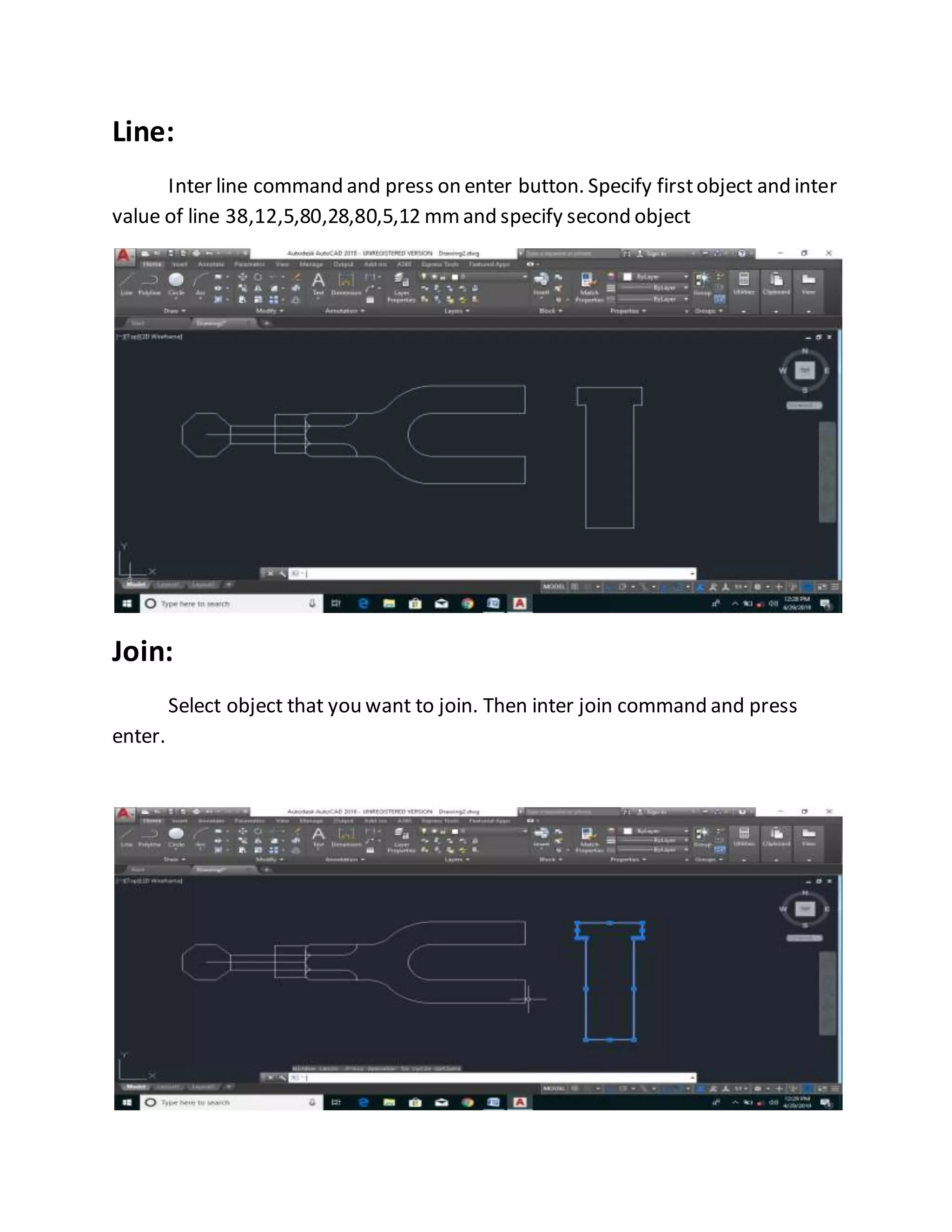knuckle Joint 2D drawing AutoCAD 2019 | DOCX