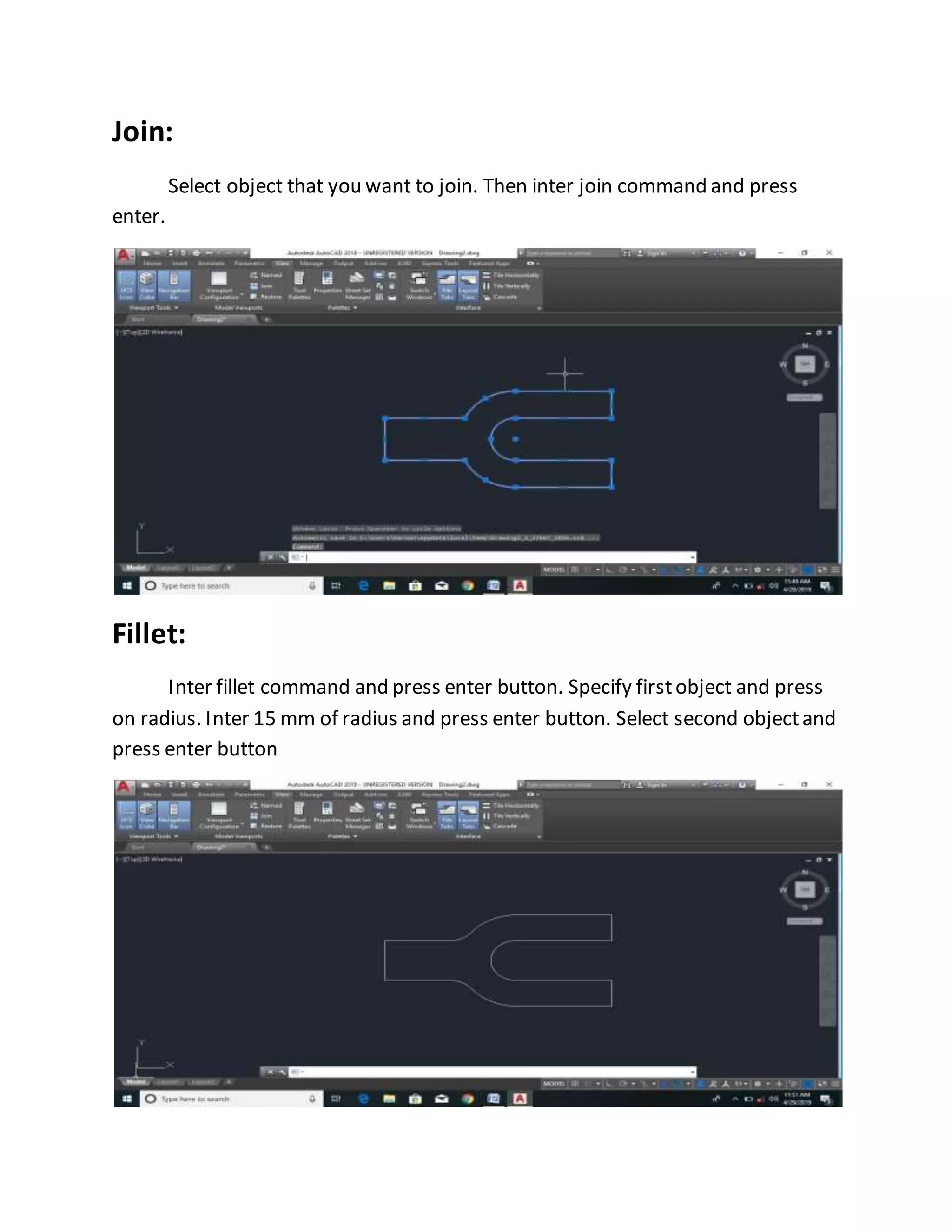 knuckle Joint 2D drawing AutoCAD 2019 | DOCX