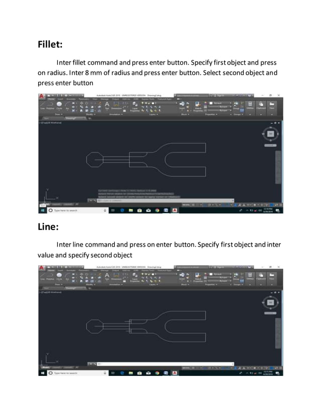 knuckle Joint 2D drawing AutoCAD 2019
