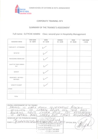 Reference Letter Radisson Blu Hotel Sandton