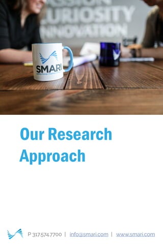 Our Research
Approach
P 317.574.7700 | info@smari.com | www.smari.com
 