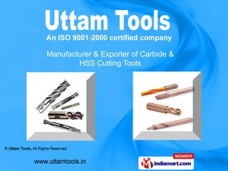 Manufacturer & Exporter of Carbide &
        HSS Cutting Tools
 