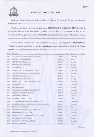 certificado de conclusão licenciatura