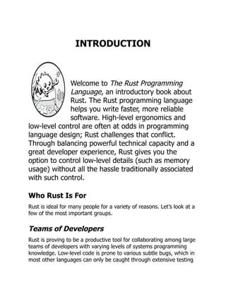 The Rust Programming Language Steve Klabnik | PDF