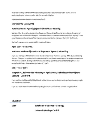 ANDREW NORRIS_CV | DOCX | Business Accounting & Finance | Business