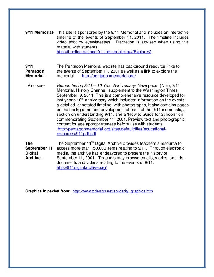 Patriot Day Packet 2012