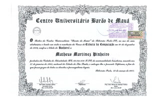 Diploma - Barão de Mauá