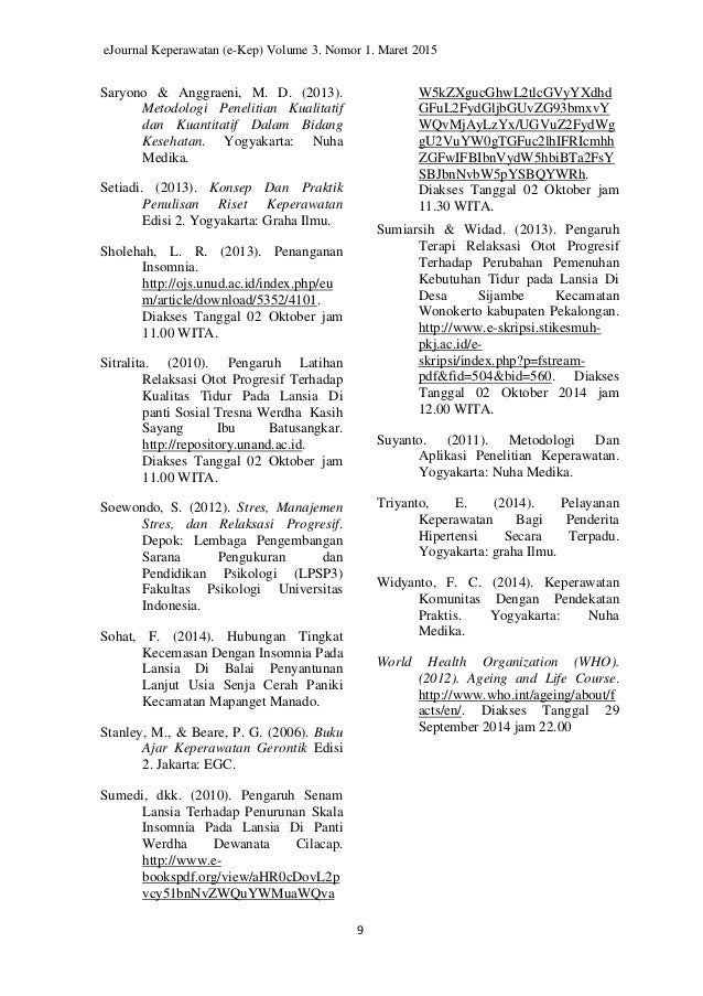 PENGARUH TERAPI RELAKSASI OTOT PROGRESIF TERHADAP 