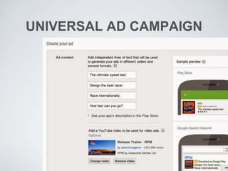 UNIVERSAL AD CAMPAIGN
 