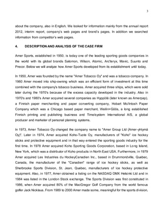 Final Report Case File Picture Final report- Case Amer Sports Oyj1 | DOCX