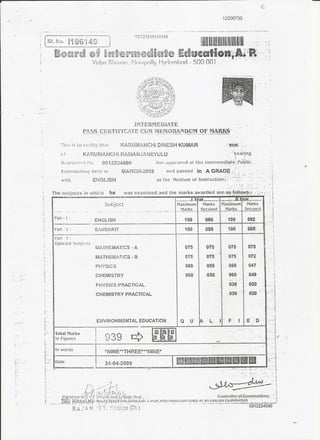 dinesh certificates | PDF