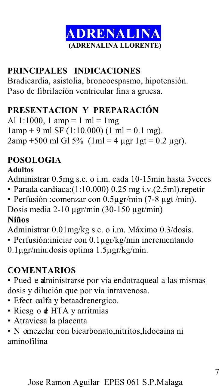 Farmacos en urgencias Farmacos en urgencias