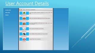 User Account Details
 