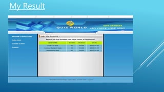 My Result
 