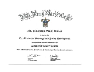 Army War College Cert