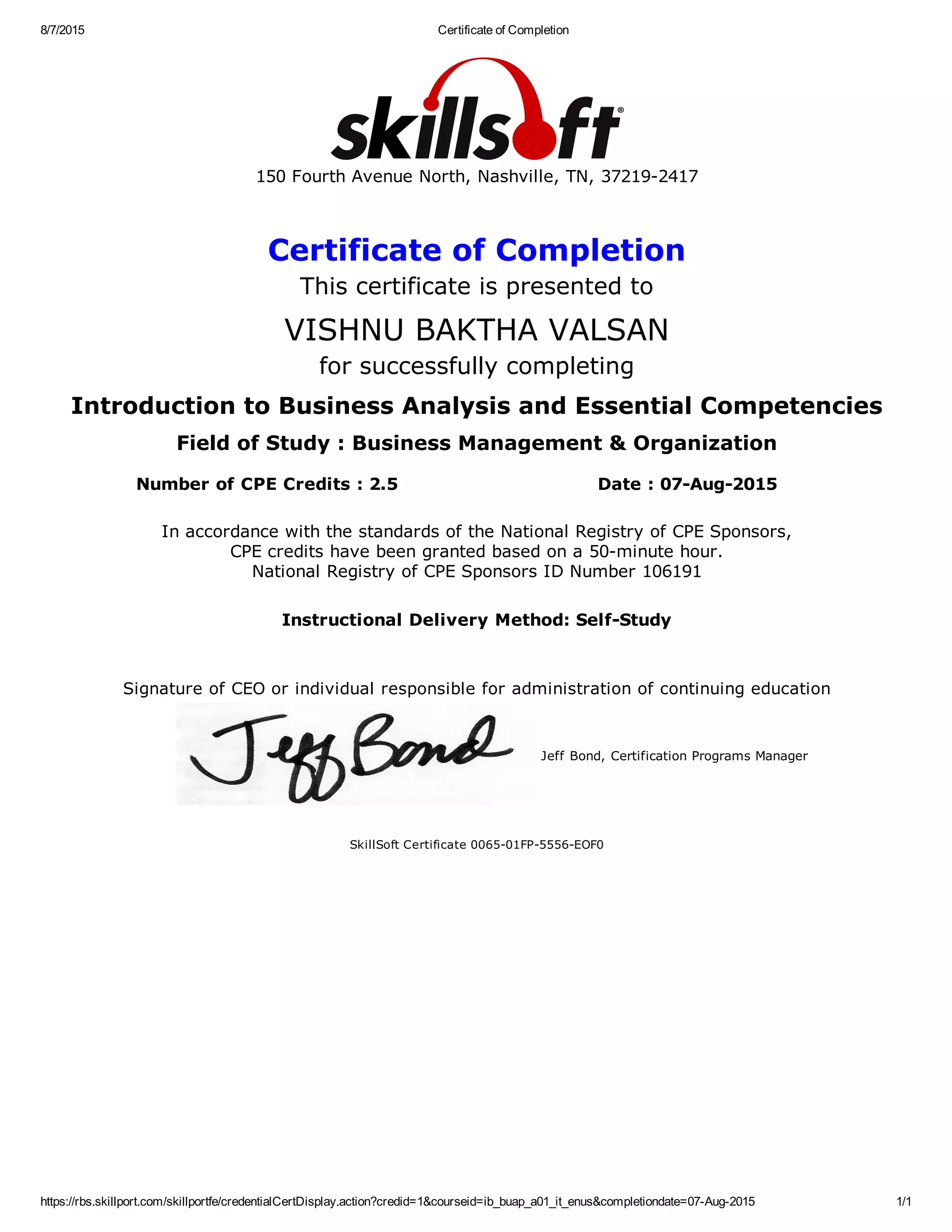 INTRODUCTION TO BUSINESS ANALYSIS AND ESSENTIAL COMPETENCIES2 | PDF