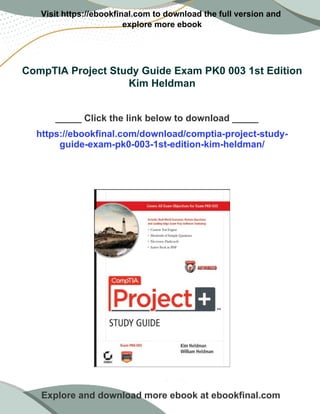 Get CompTIA Project Study Guide Exam PK0 003 1st Edition Kim Heldman ...