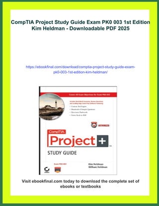 CompTIA Project Study Guide Exam PK0 003 1st Edition Kim Heldman | PDF