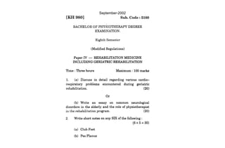 Question Paper Reference Question paper reference for examination | PDF
