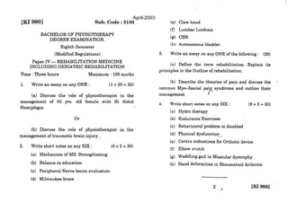 Question Paper Reference Question paper reference for examination | PDF